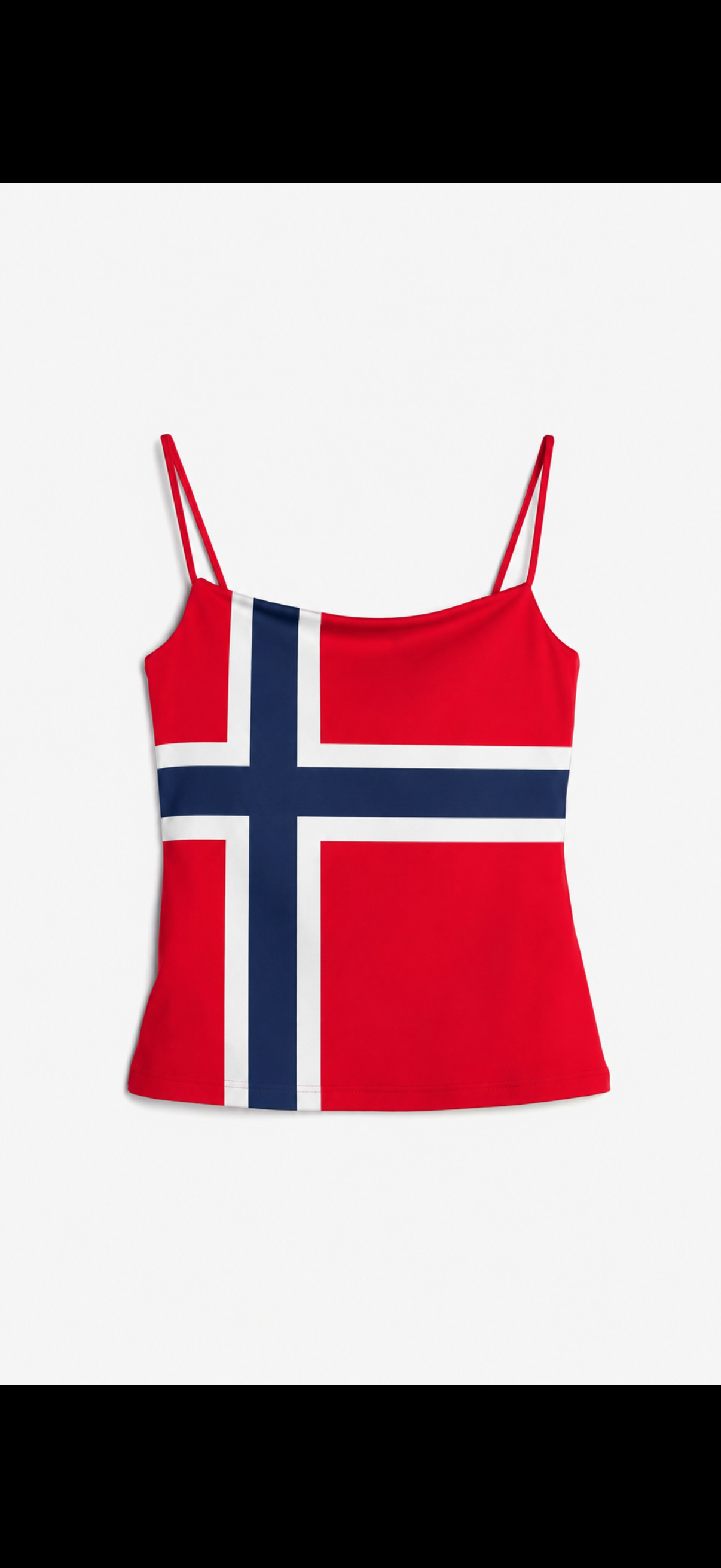 VM - Norge topp/singlet/T-skjorte med flagg - Norgesflagg