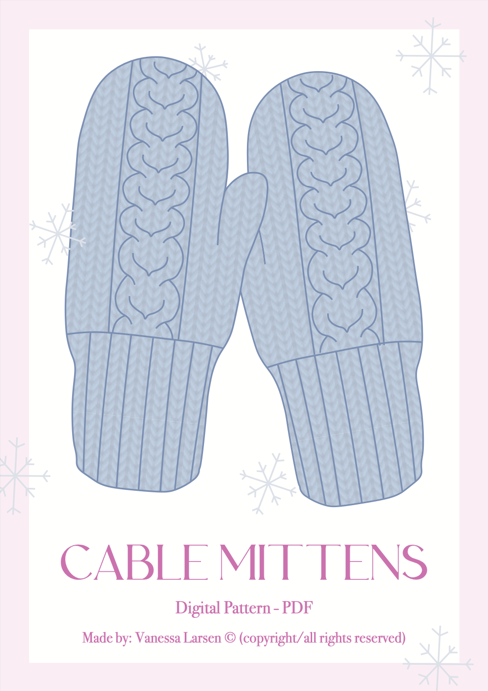Cable Mittens - Knitting Pattern
