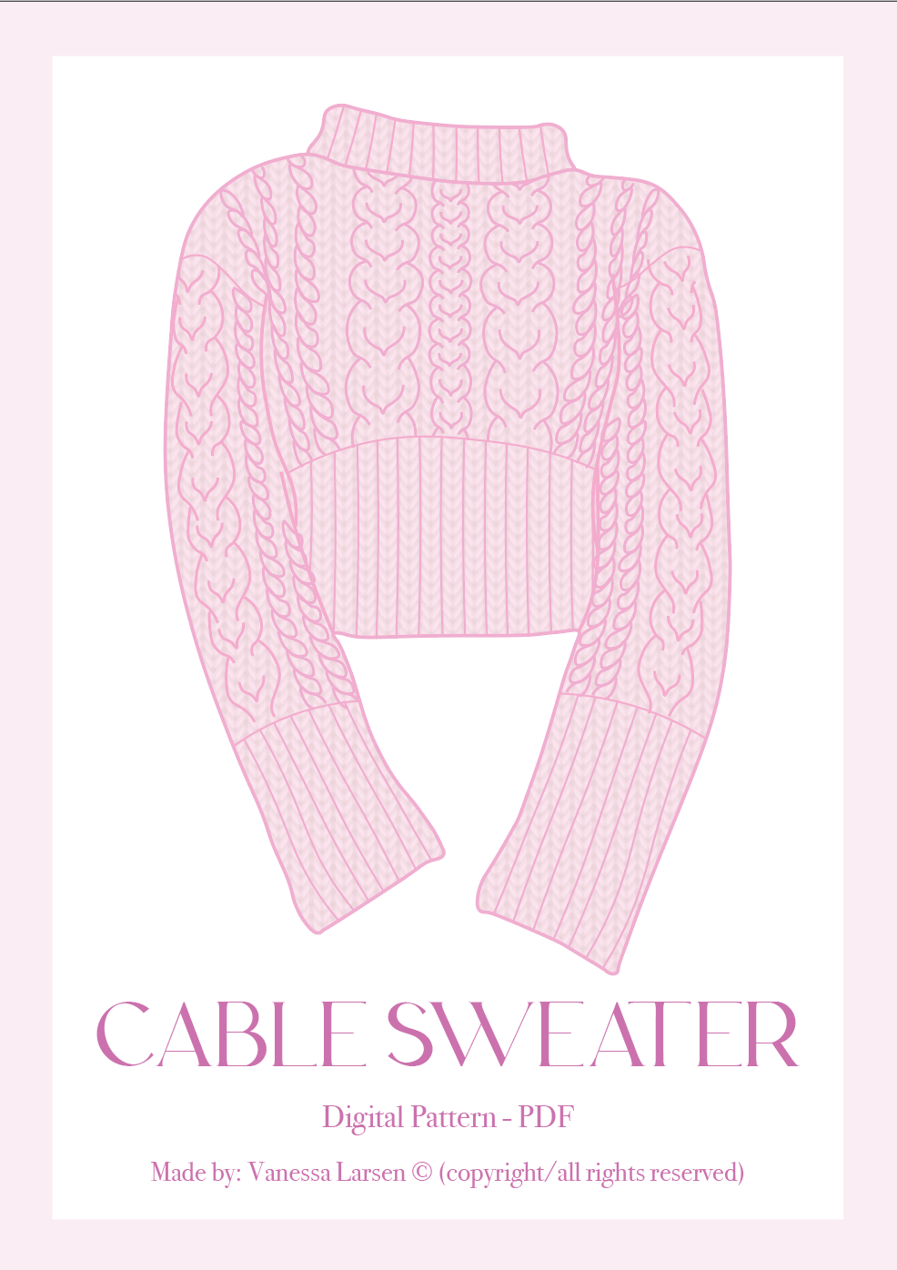 Cable Sweater - Knitting Pattern